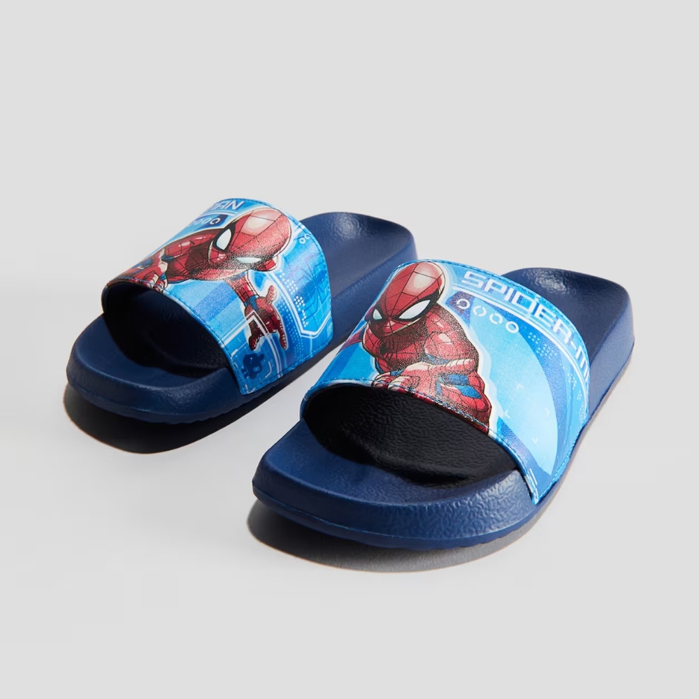 Blue Spider-Man Slide Sandals